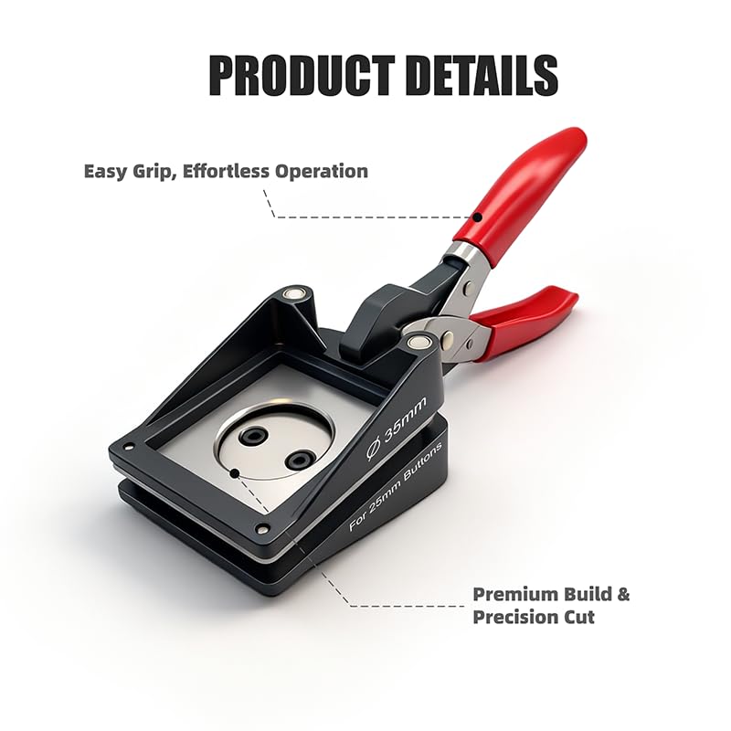 ChiButtons Handling Paper Cutter for Button Round 25mm Metric System (Cutting Size:35.2mm) - Image 4